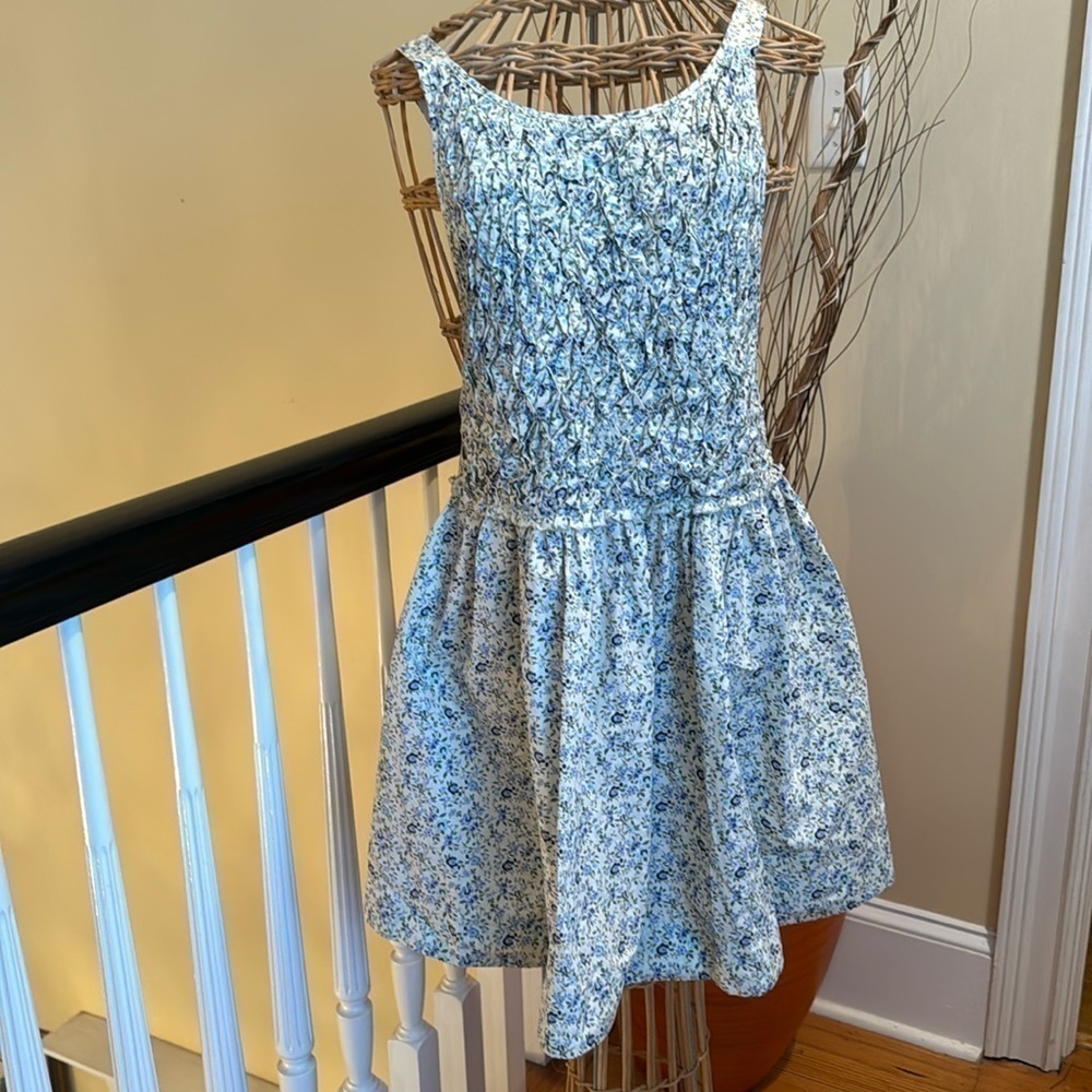 Free people NWT cream color with blue purple flowers 🌺